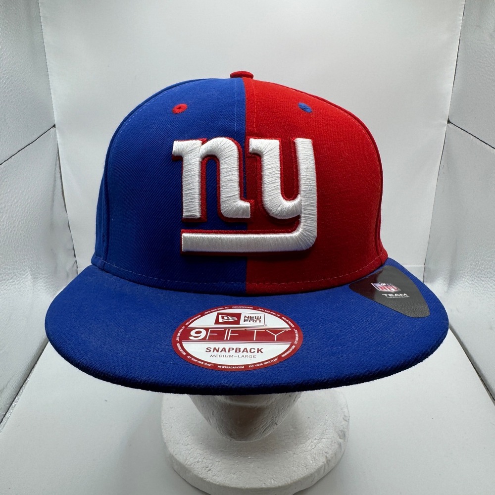 New York Giants Snapback New Era 9FIFTY Hat Blue Red Split NFL Medium Large